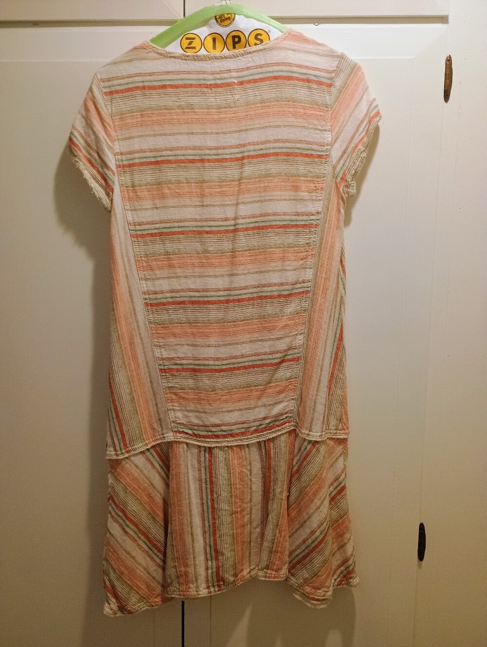 Caslon Striped Knit Top in Coral  & Cream Linen Blend! - Picture 2 of 6